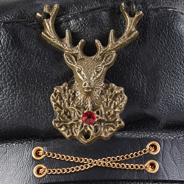 Deer Hunter Leather Beret Hat