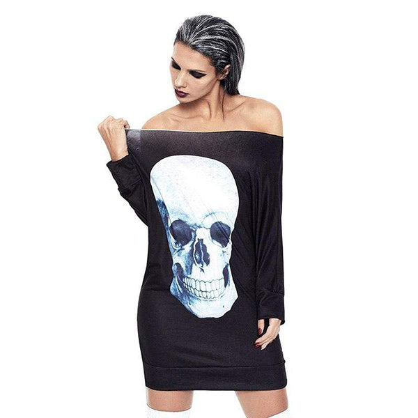 Gothic Skull Pumpkin Dress