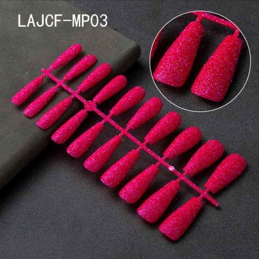 Glitter Coffin Nails