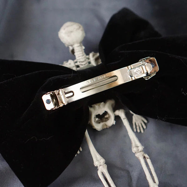 Chained Skeleton Bow Hair Clip