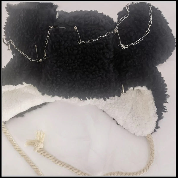 Black Bear Ear Beanie