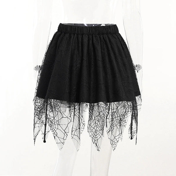 Web of Darkness Mini Skirt