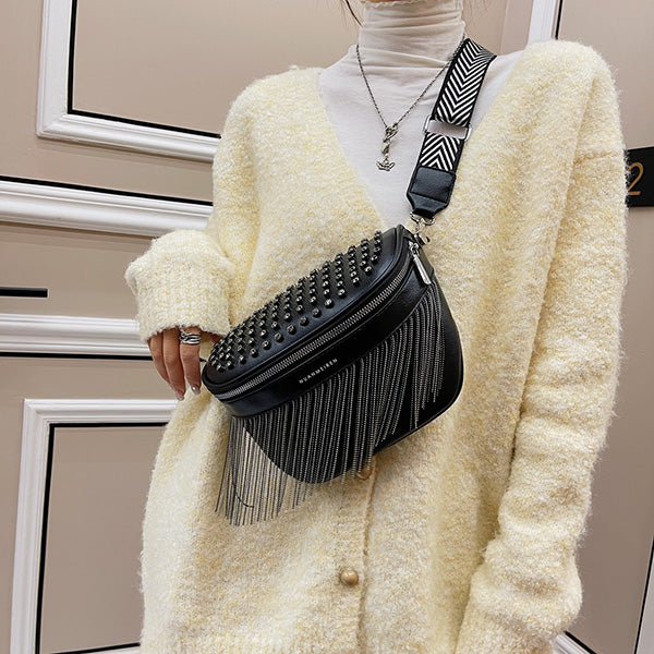 Iris Fringe Studded Bum Bag