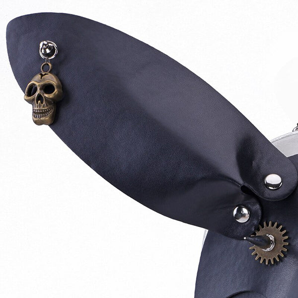 Black Rabbit Leather Steampunk Mask