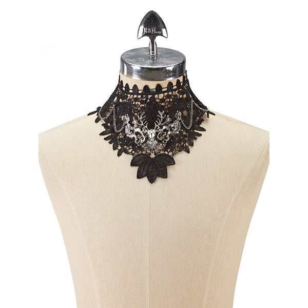 Lace Deer Collar Choker