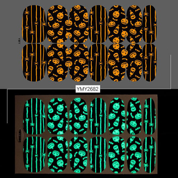 Spooktacular Glow In The Dark Nail Stickers