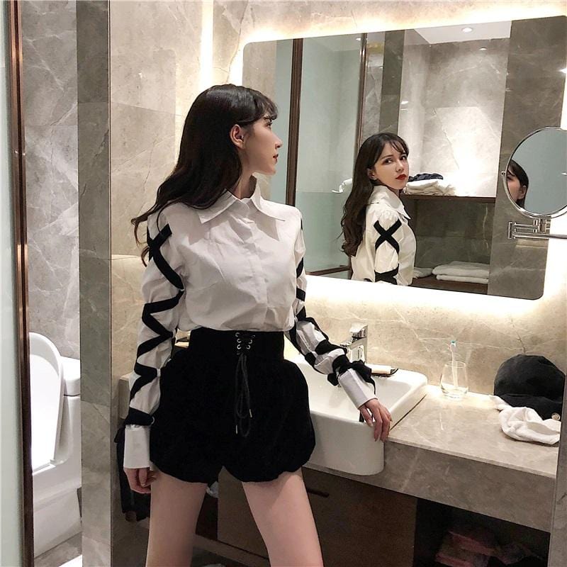 Black Bandage Aesthetic  Top