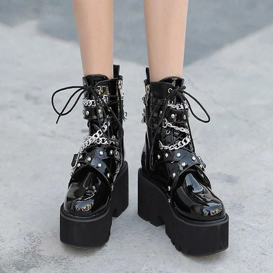 Tormented Gothic Chain Boots
