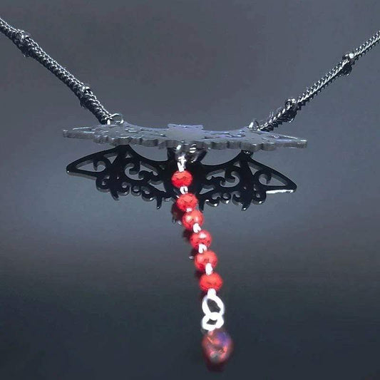 Gothic Bat Stainless Steel Chain Necklace