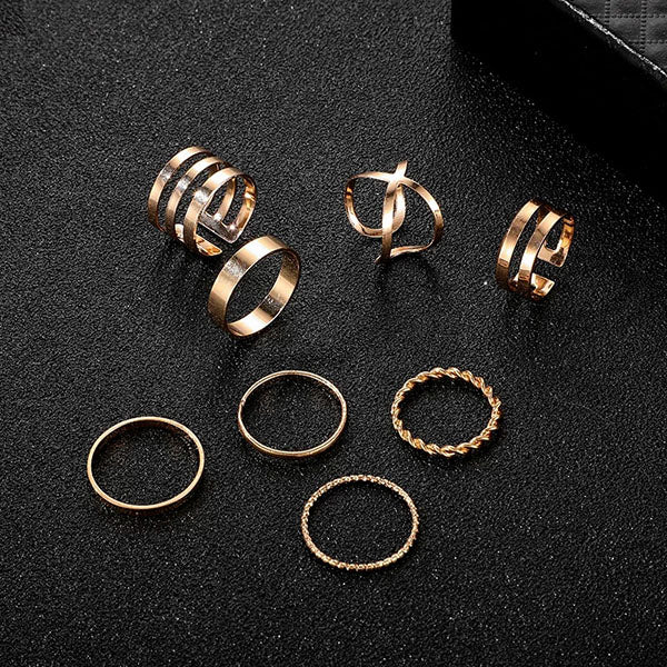 Bohemian Edgy Ring Sets
