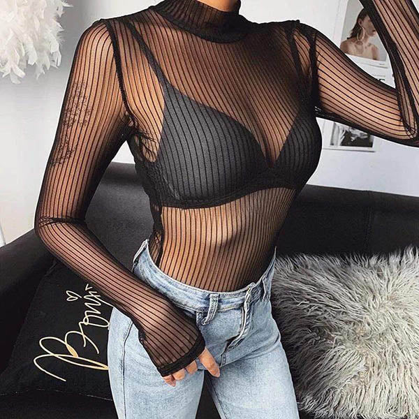 Midnight Pleaser Sexy Black Bodysuit