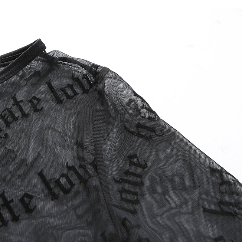 Hate-Love Mesh T-Shirt