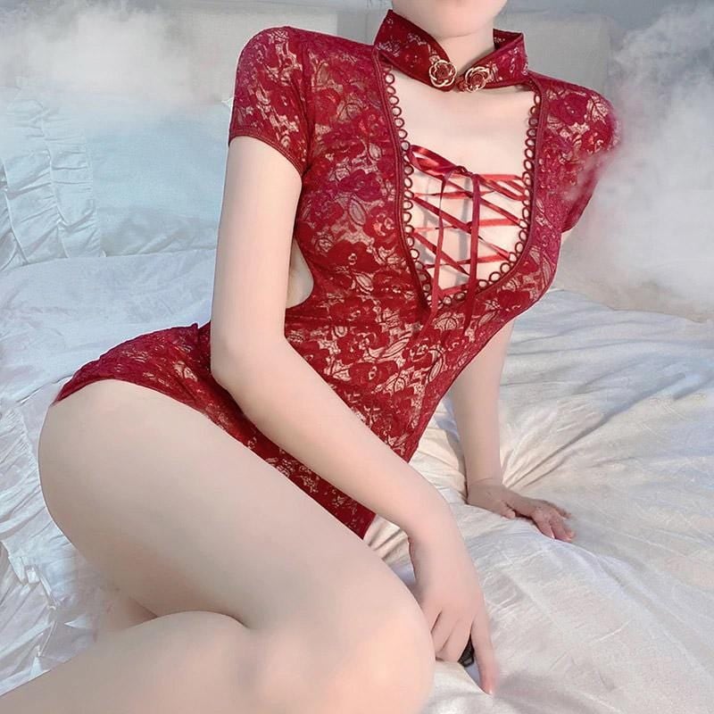 Exposed Lolita Floral Lingerie