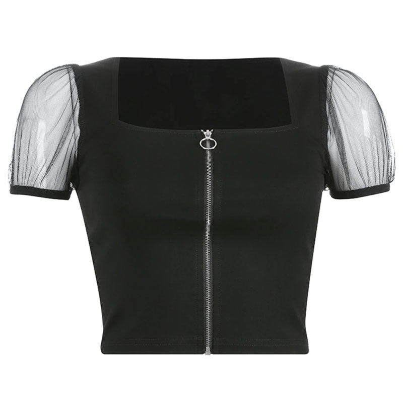 Acantha Sexy Black Crop Top