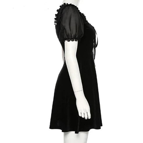 Veil Of Night Puff Dress
