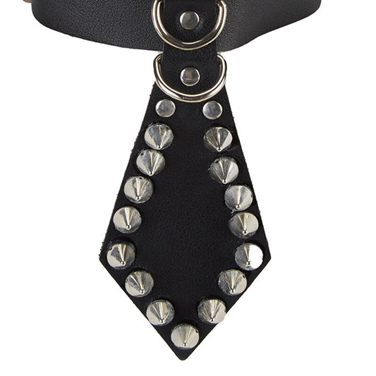 Steampunk Leather Necktie