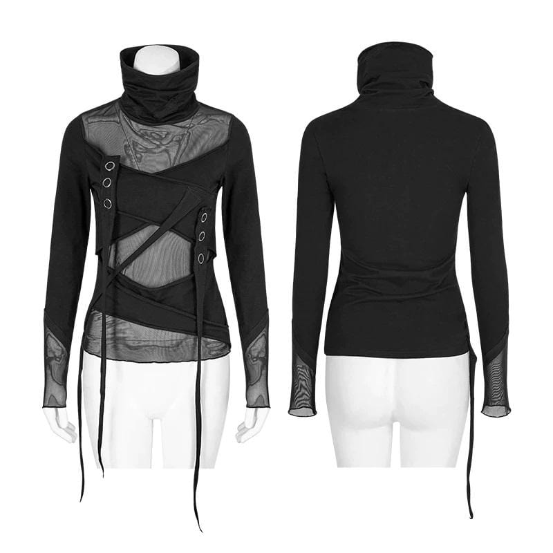Rebel Punk Knit Mesh Shirt