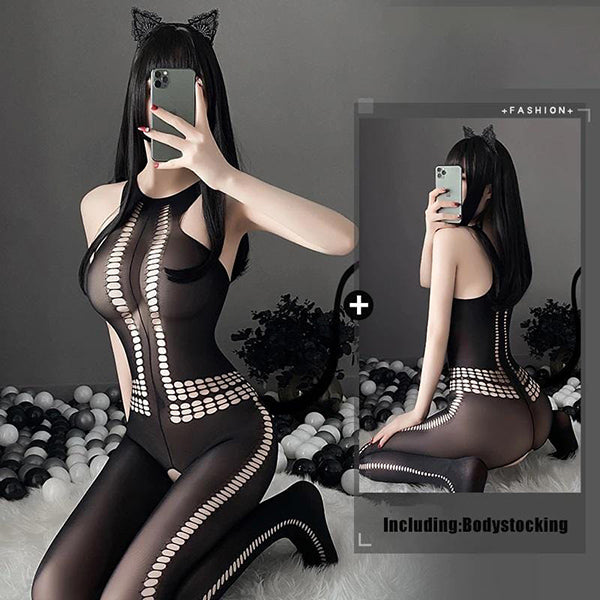 Lawless Night Open Crotch Bodystocking