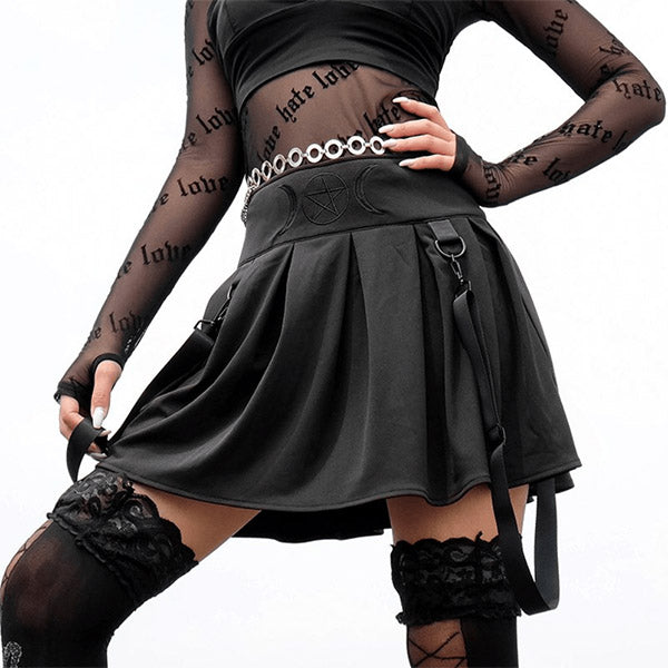 Evanora Pleated Skirt Gothic