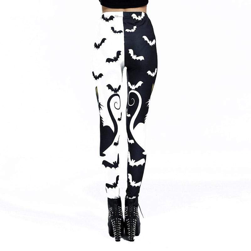 B&W Batty  Leggings