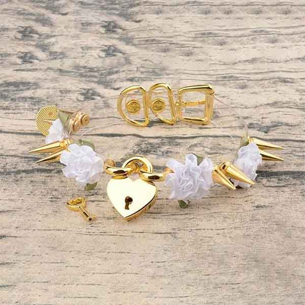 Lolita Floral Heart Lock Choker