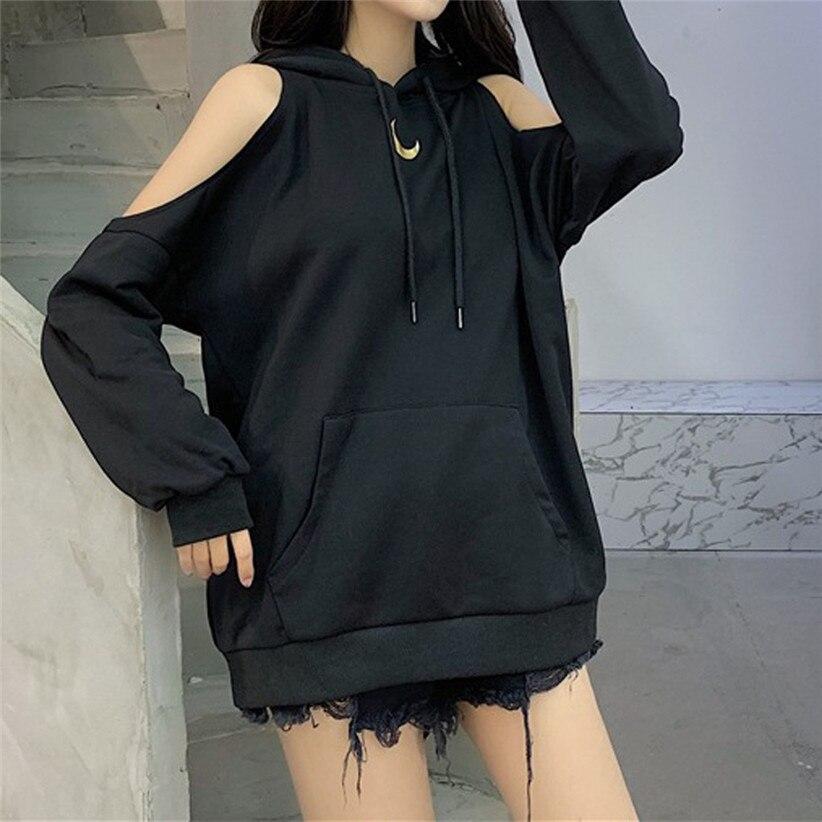 Moon Mystery Cold Shoulder Hoodie
