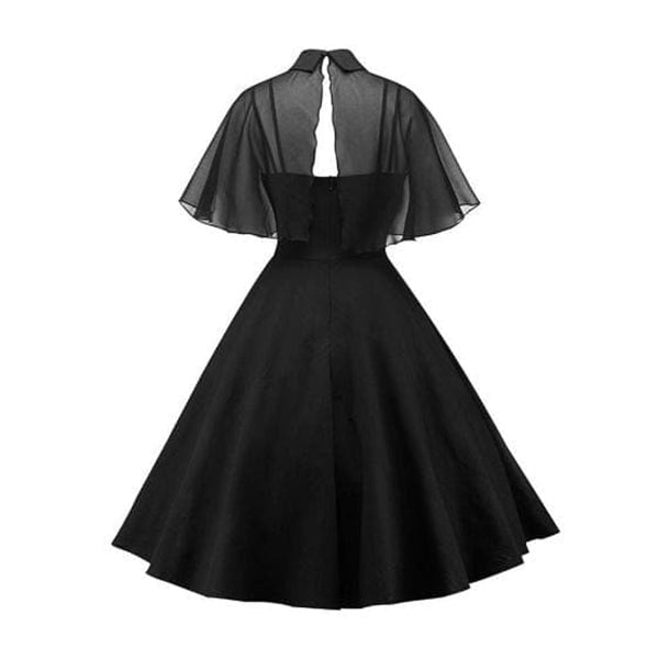 In The Dark Vintage Cape Dress