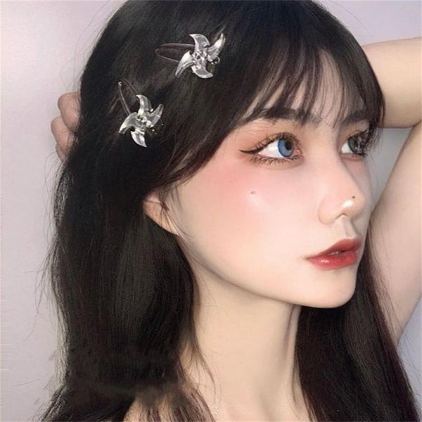 Dragon Flame Metal Hair Clips