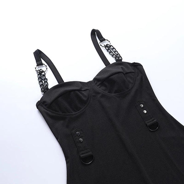 Death Chain Gothic Mini Dress