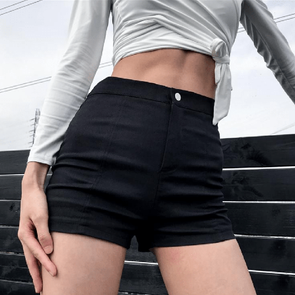 Salem Gothic Criss-Cross Bondage Shorts