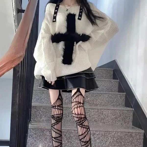 Cross the Line Off-Shoulder Sweater