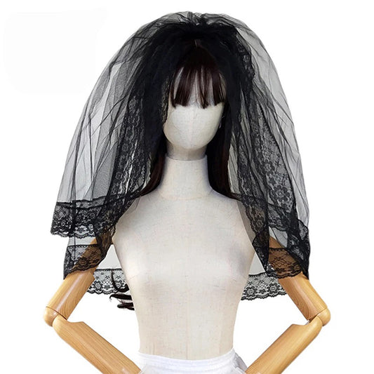 Royal Bride Black Veil