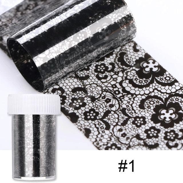 Black Lace Fashion Nail Stickers