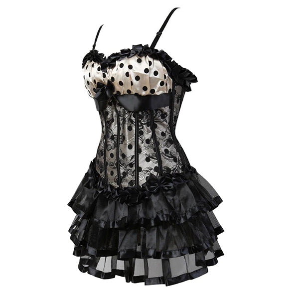 Polka Dot Overbust Corset Dress