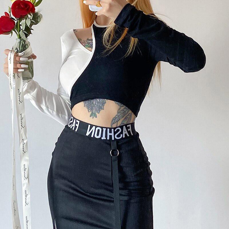 Holstein Patch Gothic Crop Top