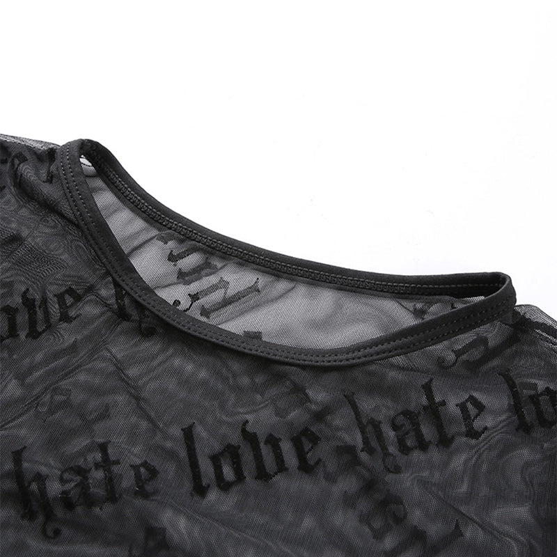Hate-Love Mesh T-Shirt