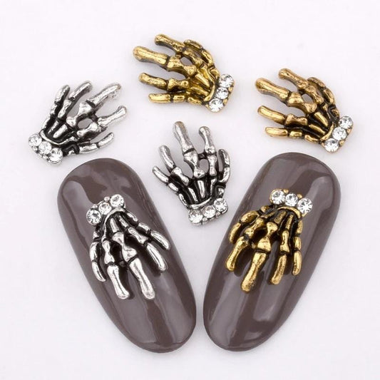 Hand Skeleton Nail Ornaments