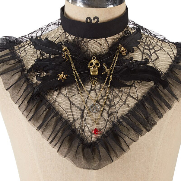 Skull Cobweb Neck Collar