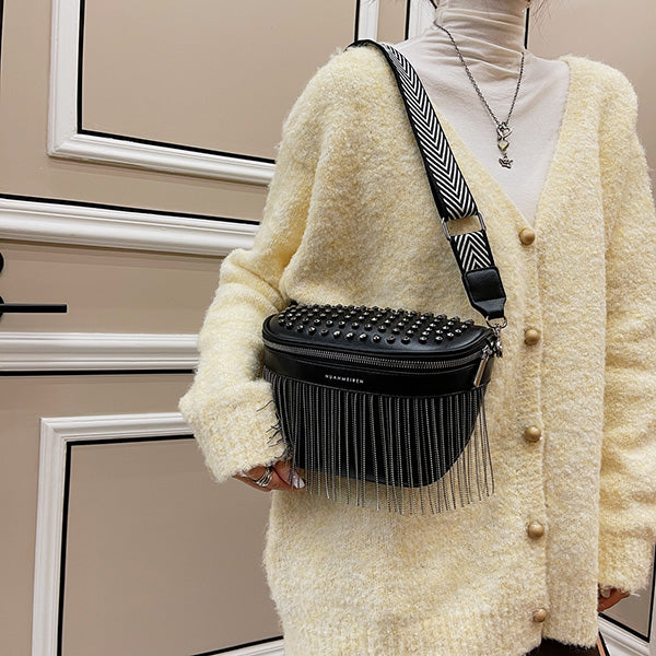 Iris Fringe Studded Bum Bag