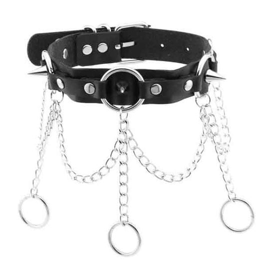 Chain of Guilt Leather Choker