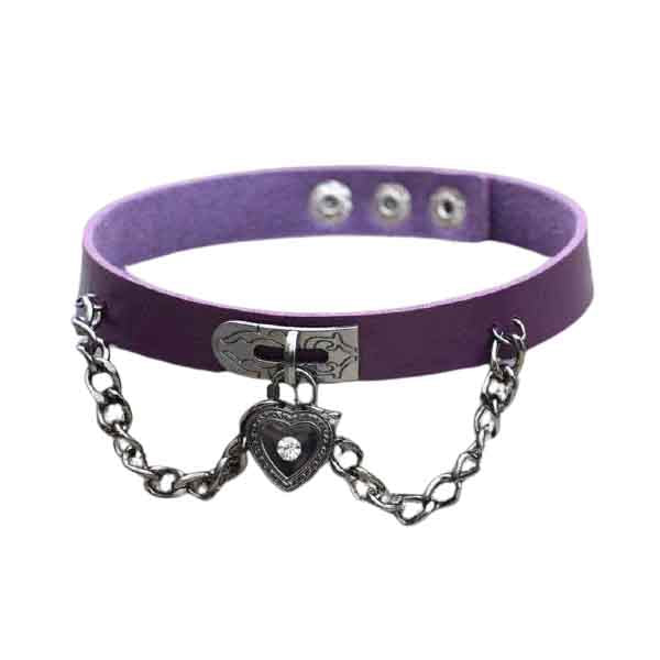 Chained Lock Heart Choker