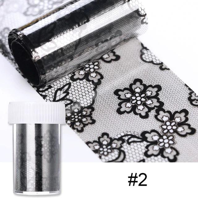 Black Lace Fashion Nail Stickers