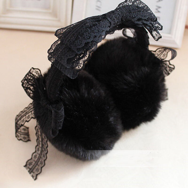 Lolita Lace Plush Earmuffs