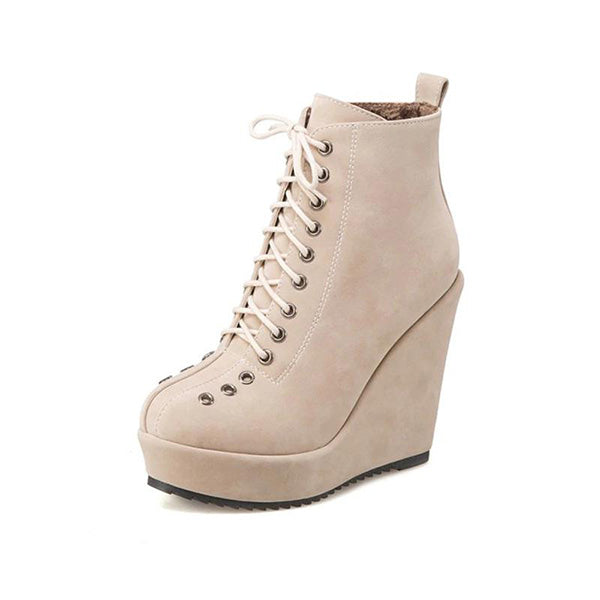 Winter Gothic Wedge Boots