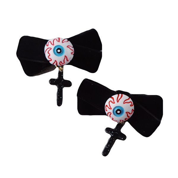 Goth Bowknot Hair Clips