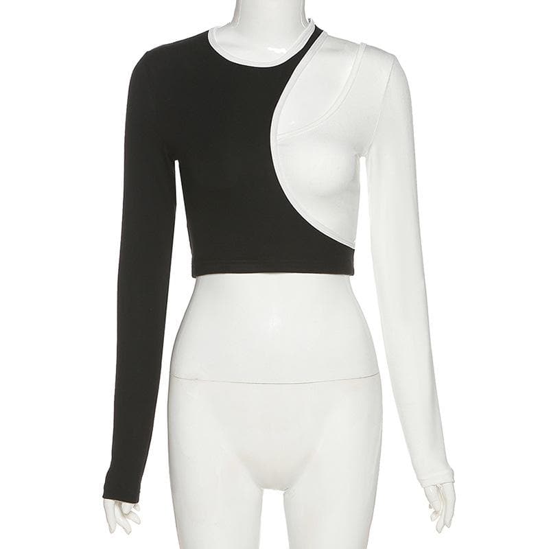 Holstein Patch Gothic Crop Top