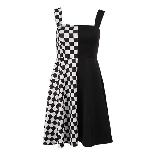 Two-Faced Plaid Sexy Dress
