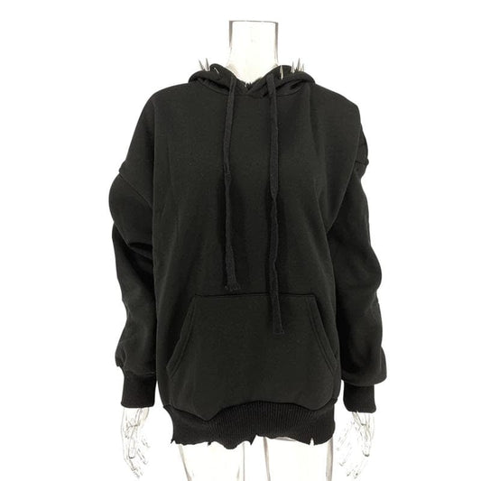 Spikey Gothic Black Hoodie