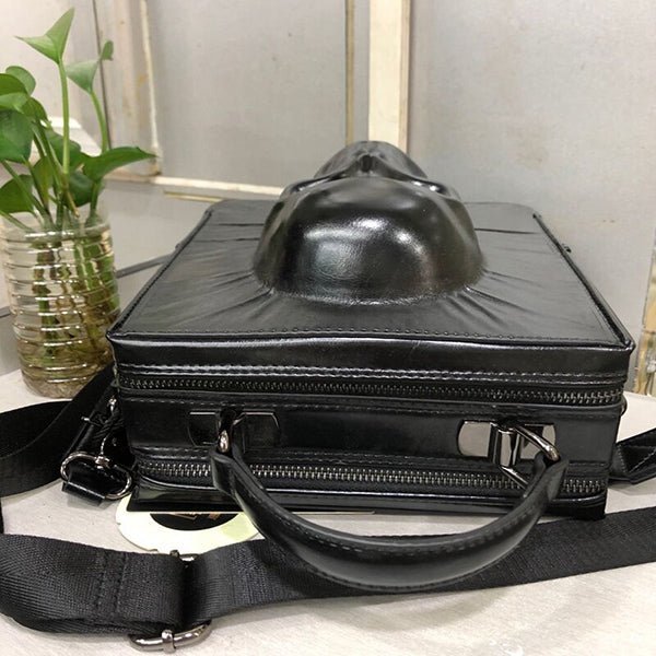 Death Face Leather Bag