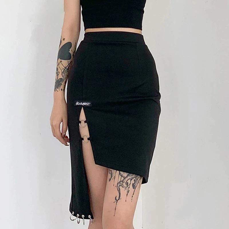 Morgana Black Pencil Skirt